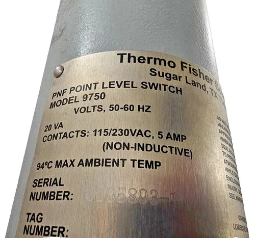 Thermo Fisher Scientific PNF Point Level Switch Model 9750 — primary product image