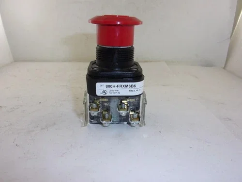 Allen-Bradley 800H-FRXM6B6 Hazardous Location Push-Pull Mushroom Pushbutton — primary product image