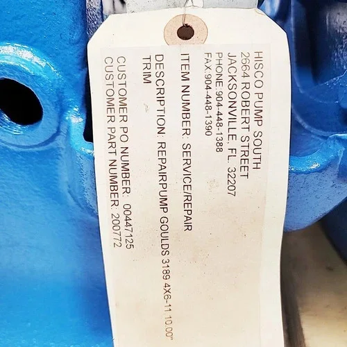 Goulds 3196 4x6-11 Centrifugal Pump 316SS 11" Impeller — product image 7 of 8
