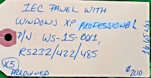 IEC Systems WS-15-001 Industrial Panel PC with Windows XP Professional — product image 5 of 6