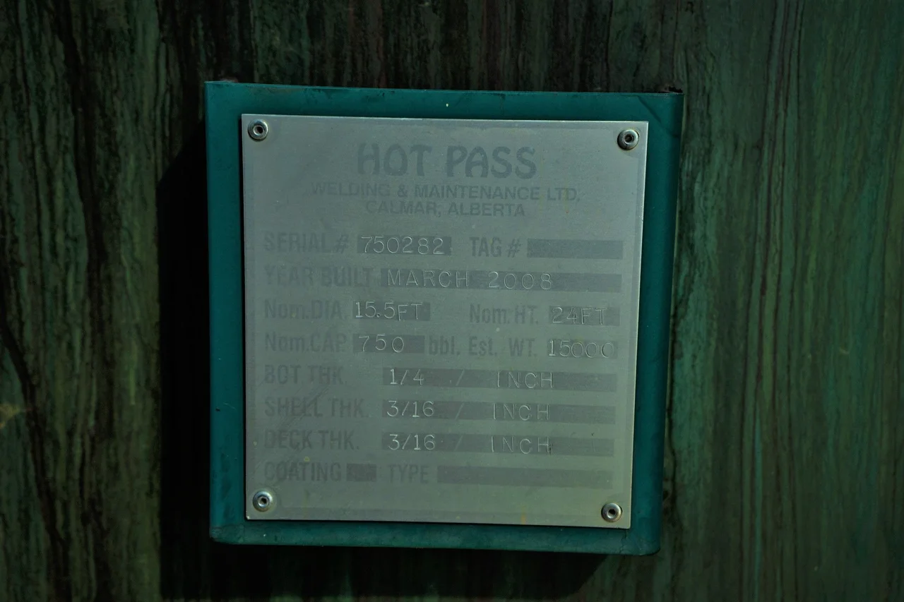 750 BBL Hot Pass Storage Tanks — product image 5 of 6