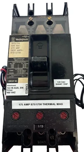 Westinghouse JB3175S 175A 600V 3-Pole Molded Case Circuit Breaker with Shunt Trip — primary product image