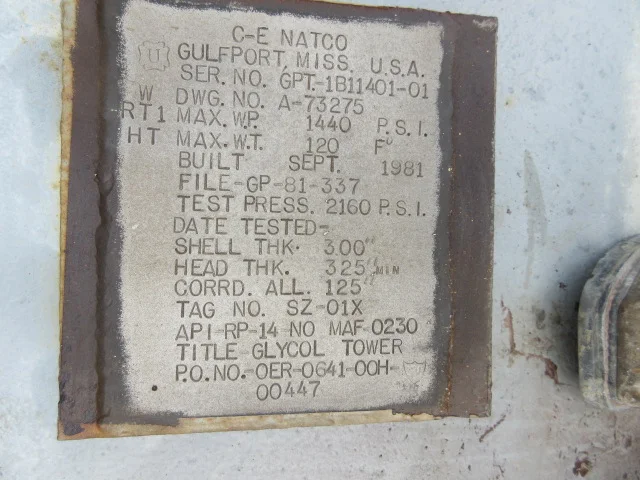 NATCO Glycol Contact Tower 66" x 31' — product image 13 of 14