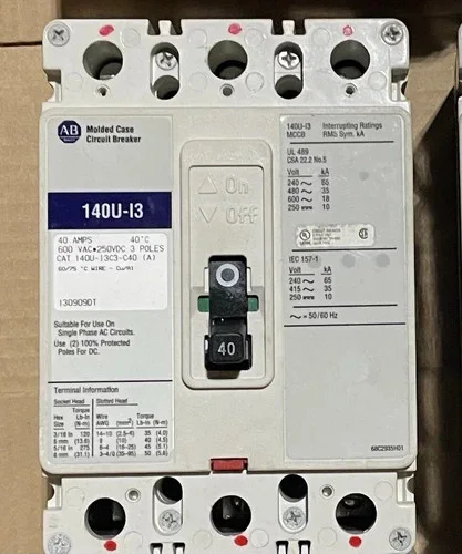 Allen-Bradley 140U-I3C3-C40 Molded Case Circuit Breaker, 40A, 3-Pole — primary product image