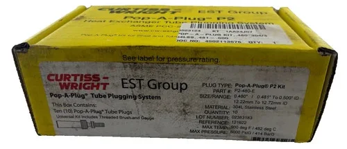Curtiss-Wright EST Group Pop-A-Plug P2 Tube Plugging System Kit P2-480-E (Box of 10) — primary product image