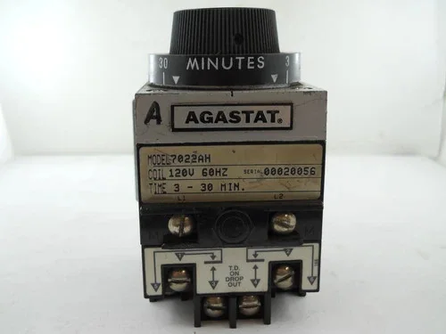 AGASTAT 7022AH Electropneumatic Off-Delay Timing Relay, 3-30 Minutes, 120VAC 60Hz — primary product image