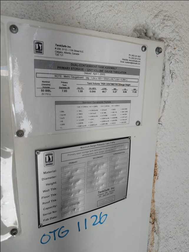 TankSafe 50 BBL Double Wall BTEX Storage Tank — product image 8 of 9