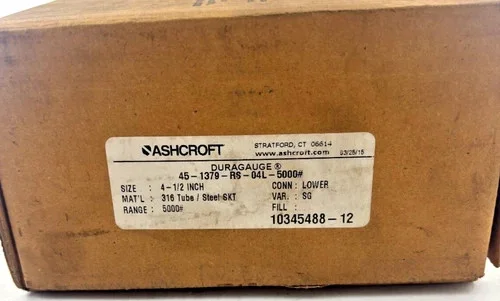 Ashcroft Duragauge Pressure Gauge 45-1379-RS-04L-5000 — product image 6 of 6