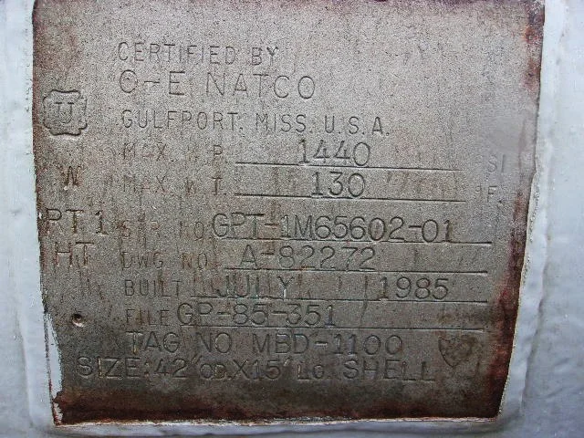 Natco 42" x 15' 3-Phase Horizontal Separator — product image 3 of 10