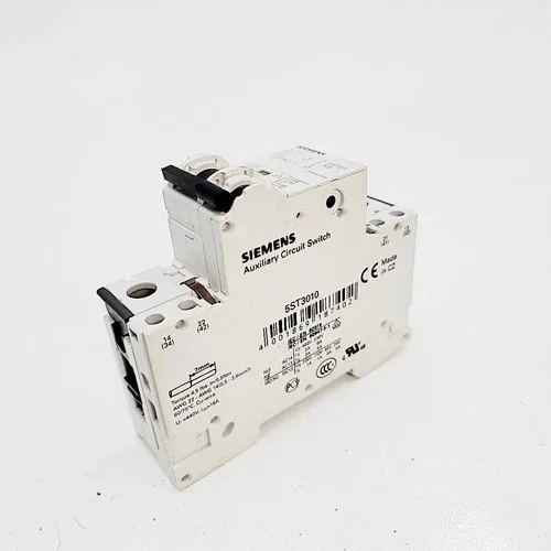 Siemens 5SY4102-7 Miniature Circuit Breaker with 5ST3010 Auxiliary Circuit Switch — product image 2 of 6