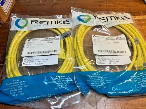 Remke 602F0120C1 Dual Key Micro-Link Plug Assembly, 2 Pole, 12 Feet (Lot of 2) — primary product image