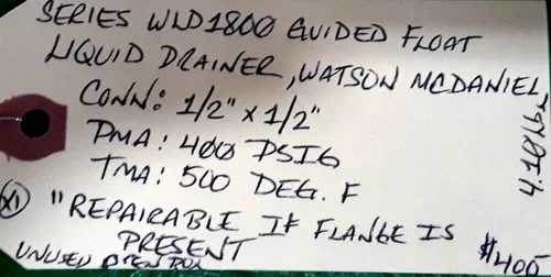 Watson McDaniel WLD1800 Guided Float Liquid Drainer — product image 6 of 7