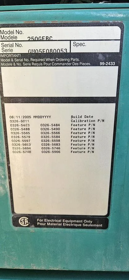 Cummins KTA50G 1000kW 4160V Diesel Generator Set — product image 10 of 10
