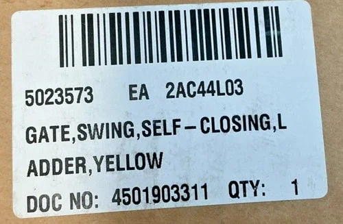 PS Industries LSG-18 Self-Closing Ladder Safety Gate in Safety Yellow — product image 5 of 5