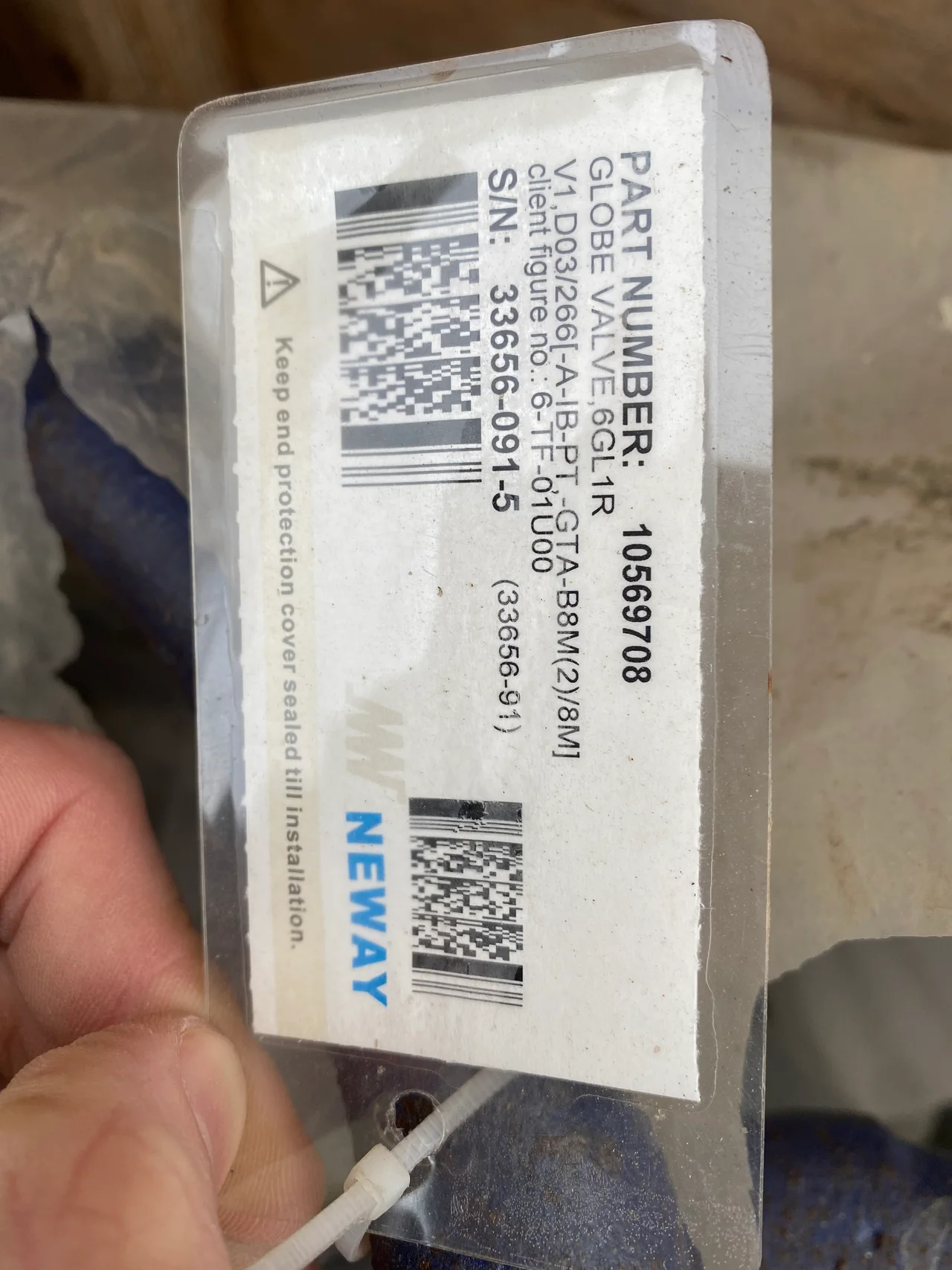 Neway 6-Inch Class 150 Globe Valve V1 D03/2661-A-IB-PT-GTA-B8M(2)/8MJ — product image 2 of 3