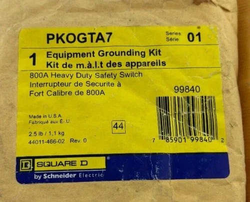 Square D PKOGTA7 Equipment Grounding Kit for 800A Heavy Duty Safety Switch — product image 2 of 4