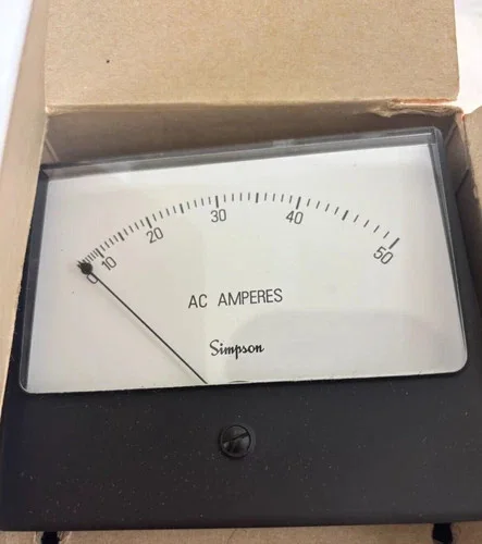 Simpson 1359 Wide-Vue Panel Mount AC Ammeter 0-50A with Current Transformer — primary product image