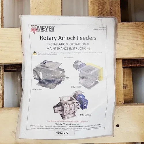Meyer Heavy Duty 8" Rotary Airlock Feeder 430Z-277 with 0.75 HP WEG Motor and 30:1 Gear Ratio — product image 10 of 18