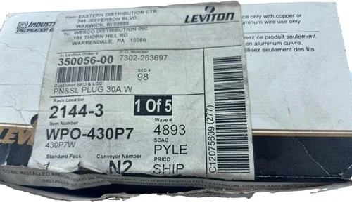 Leviton 430P7W Watertight Pin & Sleeve Plug — product image 6 of 6