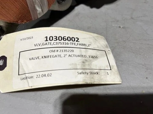 FNW 2" Knife Gate Valve FNW6500SK Actuated with Position Switches, Metal Seat — product image 8 of 8