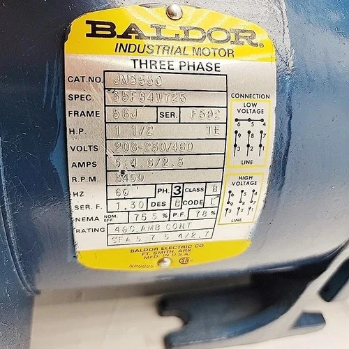 Worthington Dresser D520 1x1.5-4 Centrifugal Pump with Baldor 1.5 HP Motor, 316SS — product image 7 of 9