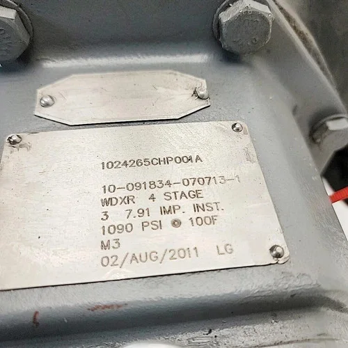 Flowserve WDXR 3x4 4-Stage High Pressure Multi-Stage Centrifugal Pump with 7.91 Inch Impeller — product image 15 of 16