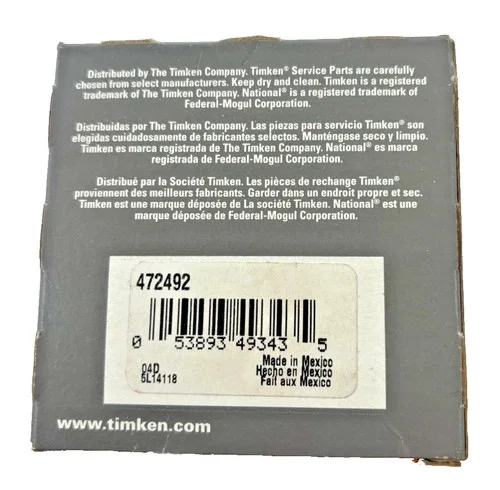 Timken 472492 Industrial Oil Seal 2.000 x 2.750 x 0.312 — product image 3 of 6