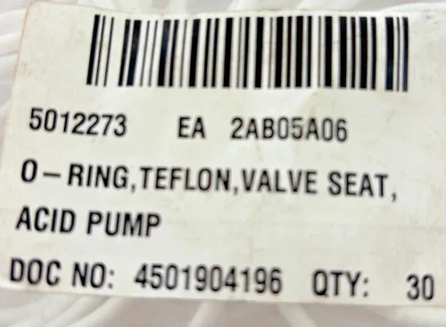 Pulsafeeder Teflon O-Ring Gasket W202966-TFE, 2.75 x 2.50 x 0.125 inches (Lot of 30) — product image 2 of 4
