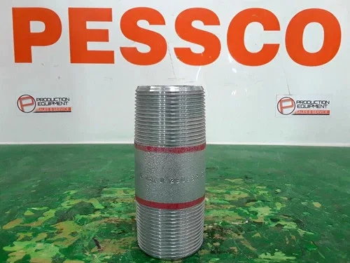 2-3/8 Inch EUE 8RD Threaded Galvanized Steel Nipple, 6 Inch Length — primary product image