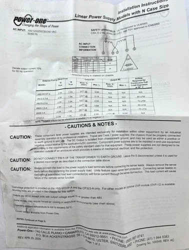 Power-One HN28-3-A Linear Power Supply — product image 6 of 6