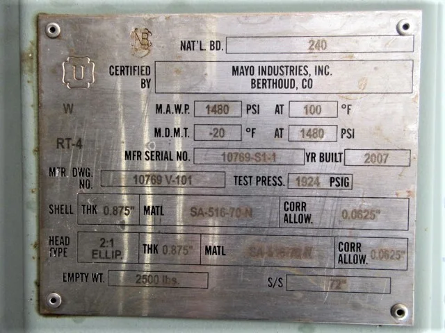 Mayo Industries Shell and Tube Heat Exchanger 20" x 6' — product image 8 of 15