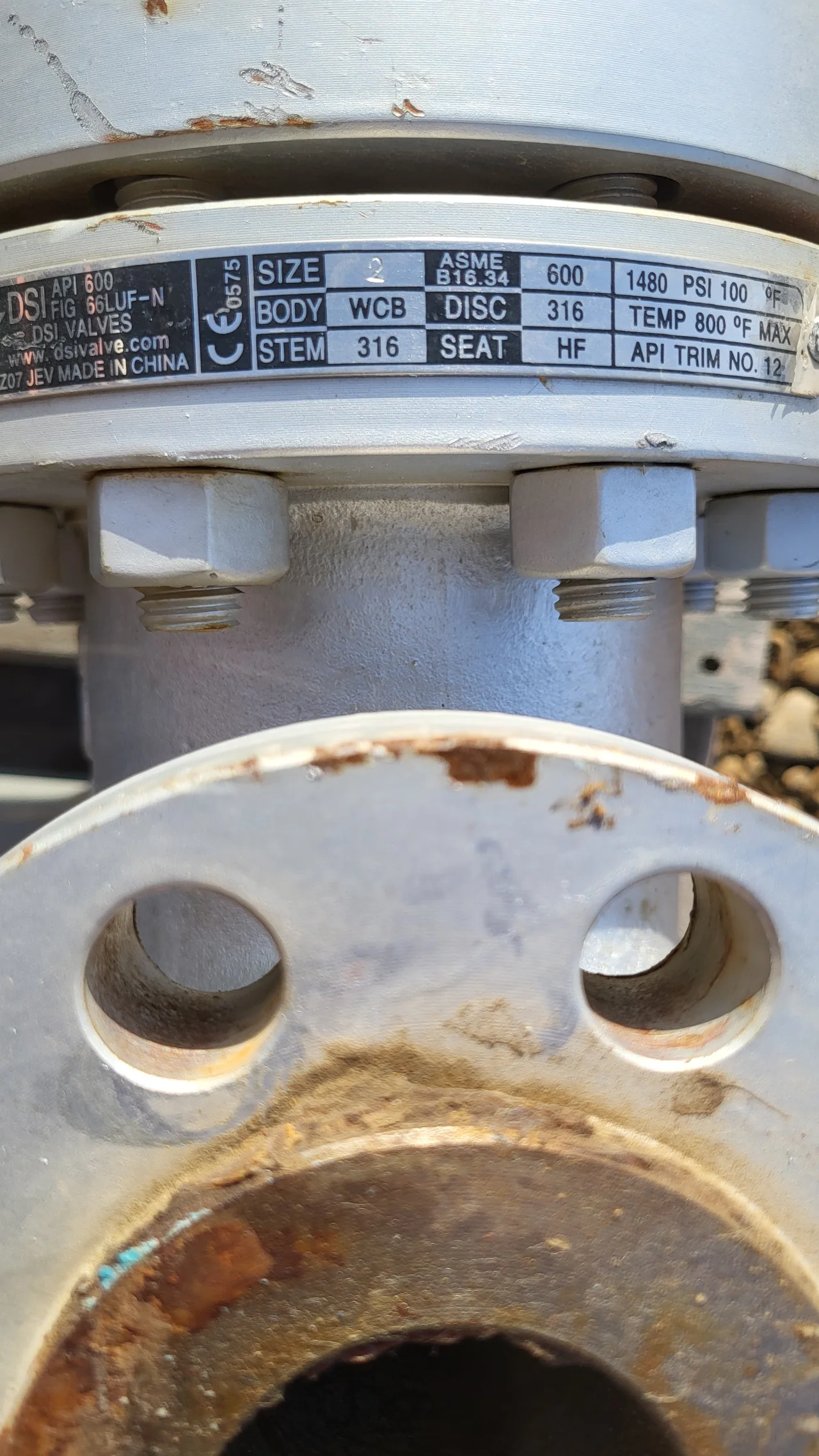 DSI Globe Valve Fig. 66LUF-N – 2" Class 600 WCB/Stainless Trim 12 — product image 3 of 4