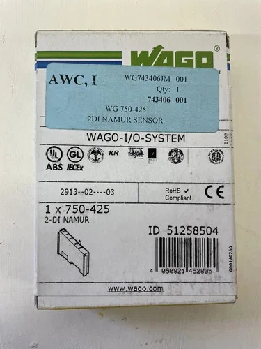 WAGO 750-425 2-Channel Digital Input Module for NAMUR Sensors — primary product image