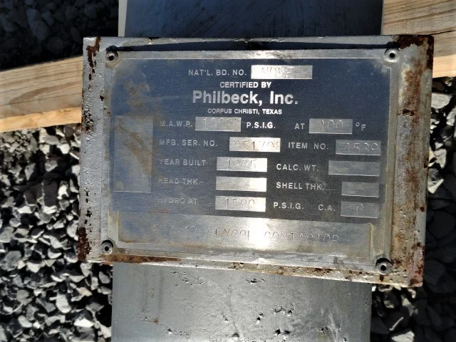 Philbeck Glycol Contactor Tower CF1705, 8" Diameter x 17' Height — product image 6 of 11