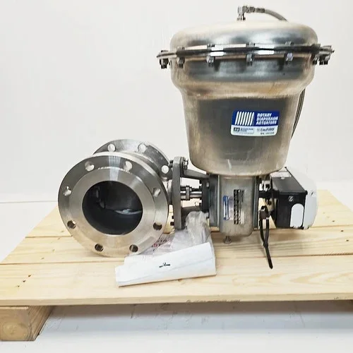 DeZURIK 6-Inch V-Port Ball Valve VPB 9720016R002 with Honeywell Rotary Actuator and ABB PositionMaster EDP300 — primary product image