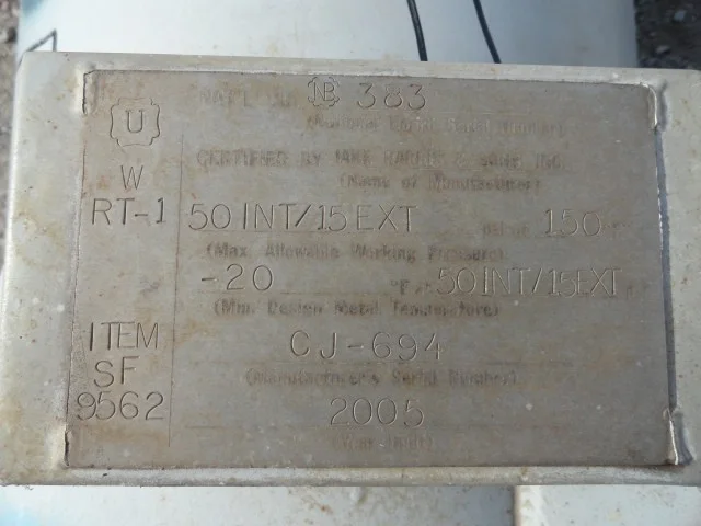 Jake Harris & Sons ASME Pressure Vessel 18" x 4' CJ-694 — product image 3 of 7