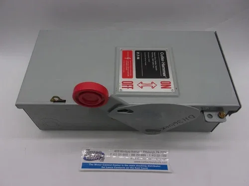 Cutler Hammer DH361URK Heavy Duty Safety Switch 30A 600V 3-Pole Non-Fusible NEMA 3R — product image 8 of 9