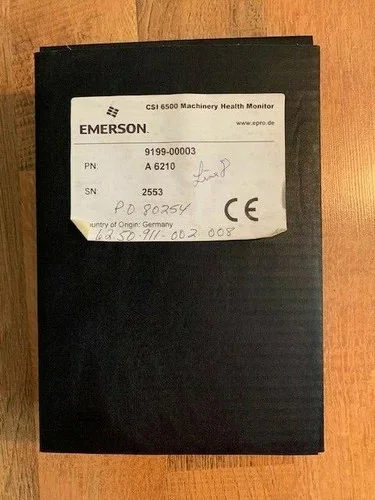 Emerson CSI 6500 Machinery Health Monitor A6210 Dual-Channel Shaft Displacement Module — primary product image