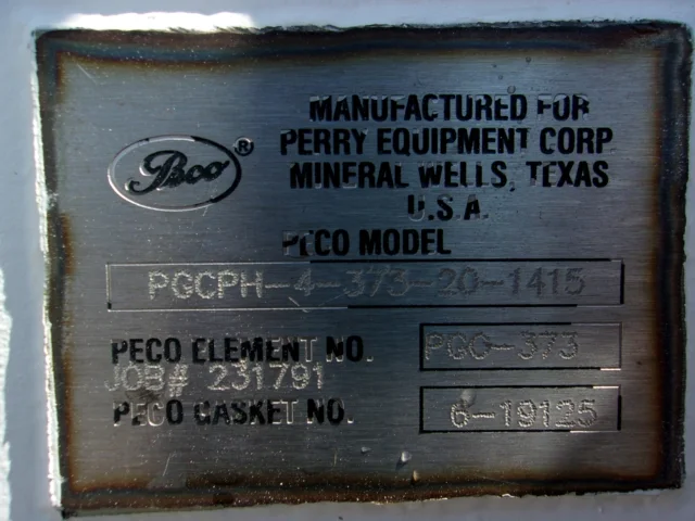 PECO PGCPH-4-373-20-1415 Horizontal Gas Coalescing Filter Separator, 20" x 10' — product image 10 of 18