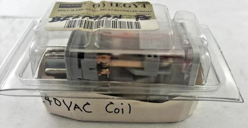 Dayton 1EGY4 DPDT Octal Control Relay with Push Button and LED, 240VAC Coil — product image 2 of 7