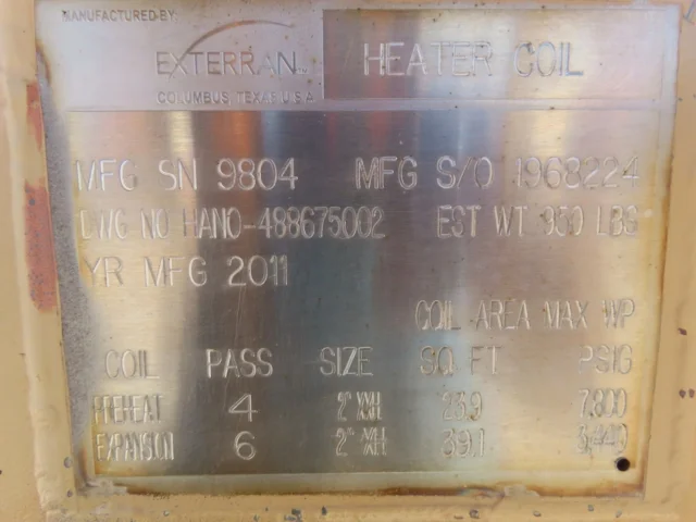 Exterran Indirect Heater 36" OD x 12' 750,000 BTU/hr — product image 6 of 12
