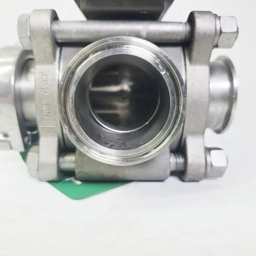 PBM 2" Series 2 Three-Way Manual Ball Valve DIHLH9X-G10-04-N325 316L with Turck Limit Switch — product image 2 of 5