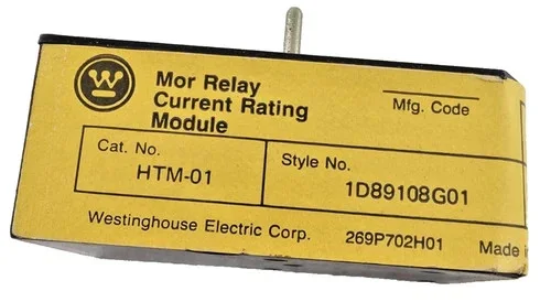 Westinghouse HTM-01 MOR Relay Current Rating Module 1D89108G03 — primary product image