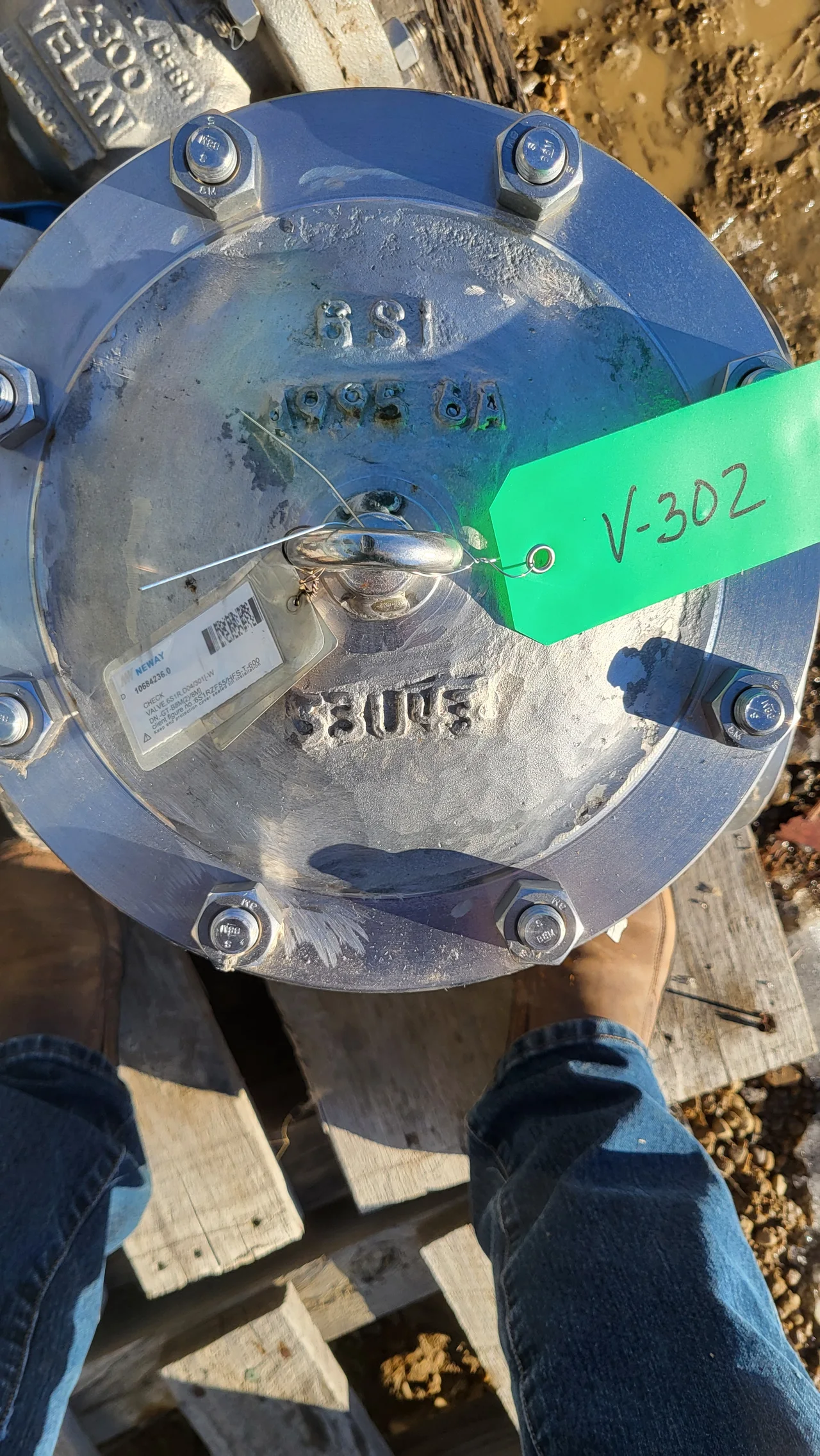 Neway 6-Inch Class 600 Swing Check Valve 6S1RZF55/HFS-T-600 — product image 2 of 4