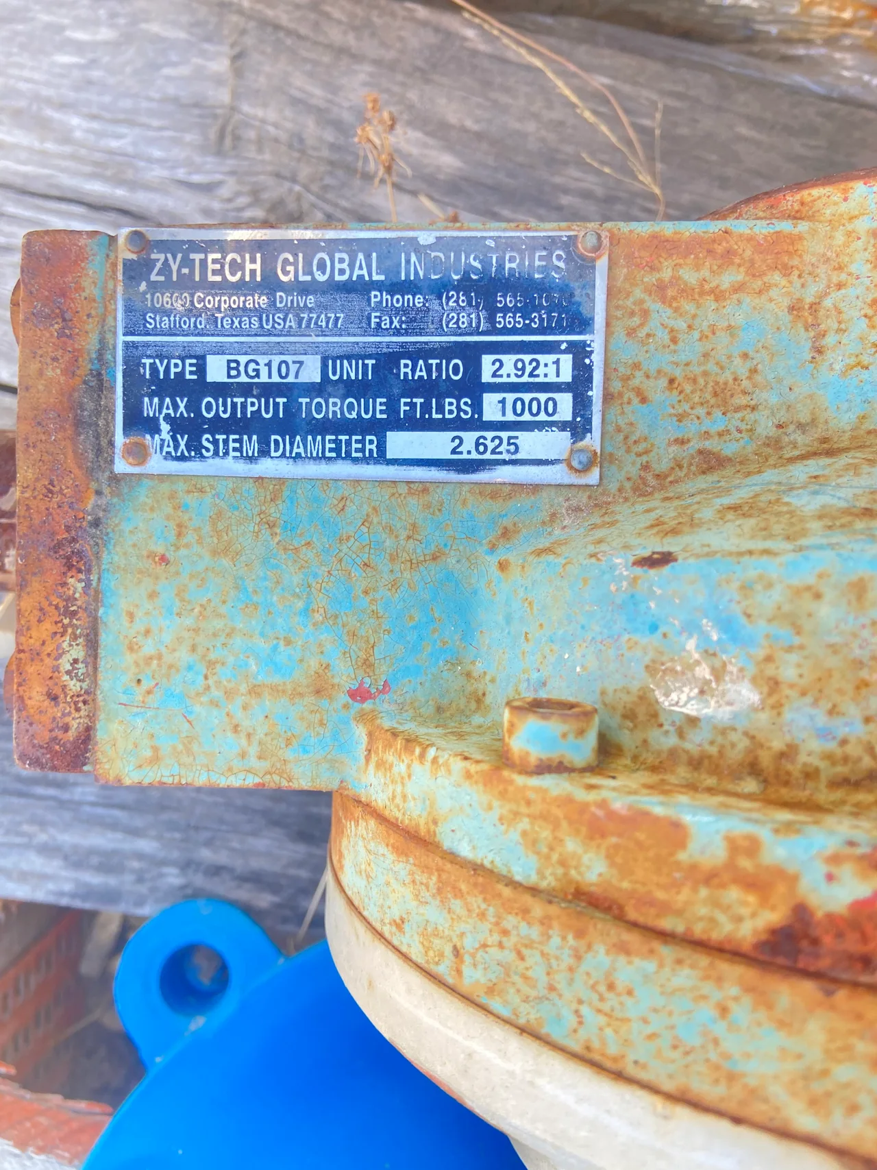 Zy-Tech Global 8 Inch Class 150 Gate Valve FIG. 600 063YAU with BG101 Gear Operator — product image 3 of 4