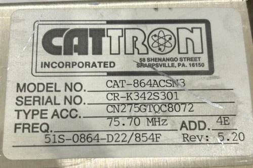 CatTron CAT-864ACSN3 Receiver/Decoder for Industrial Remote Control — product image 5 of 5