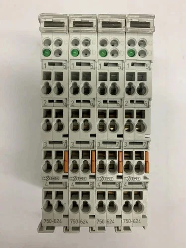 Lot of Four WAGO 750-624 Field Supply Filter Modules 24 VDC with Surge Protection — primary product image