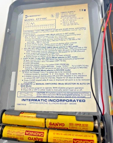 Intermatic ET715C 7-Day Programmable Electronic Timer — product image 3 of 4