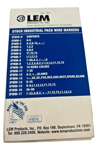 LEM Products IPWM4 Industrial Pack Wire Markers — product image 2 of 3
