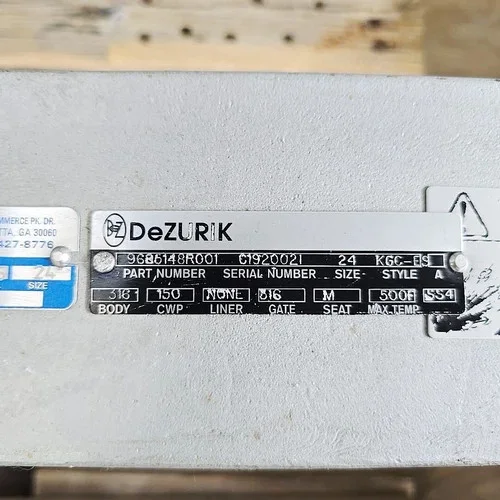Dezurik 24" KGC-ES CL-150 Actuated Knife Gate Valve 9686148R001 316SS — product image 4 of 6
